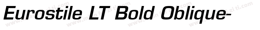 Eurostile LT Bold Oblique字体转换
